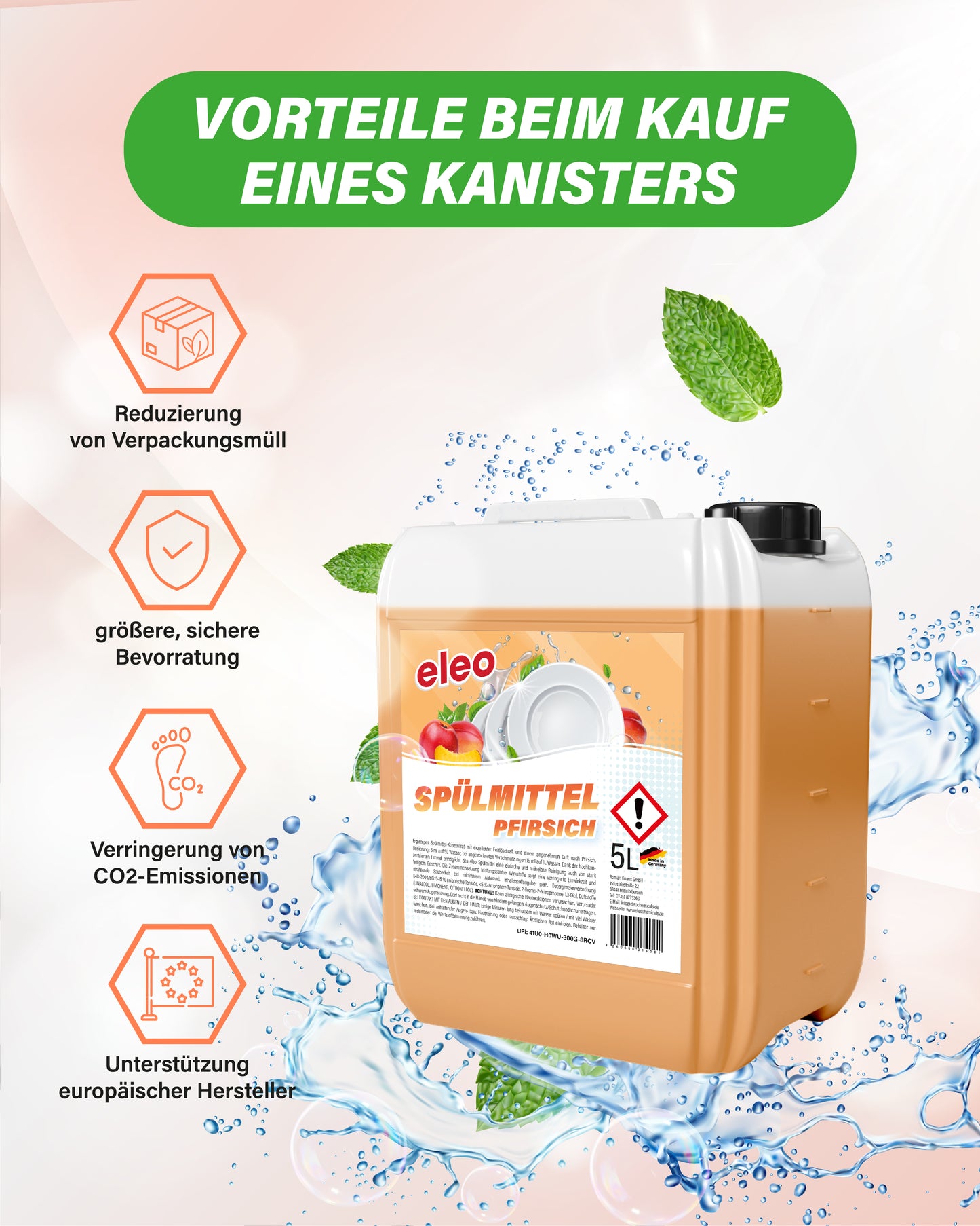 Spülmittel Pfirsich